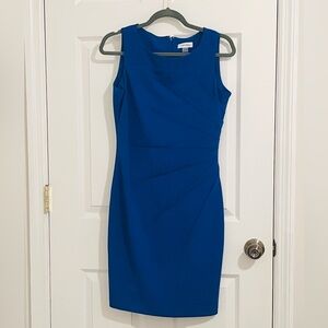 Calvin Klein Boatneck Side Starburst Dress 8 petite
